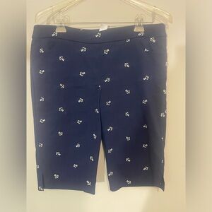 Alfred Dunner Navy Blue Women's Bermuda Shorts